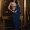 Blue Skirt Sari Set