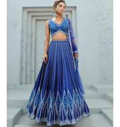 Blue Sunflower Skirt Set
