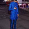 Blue Thread Work Sherwani Set
