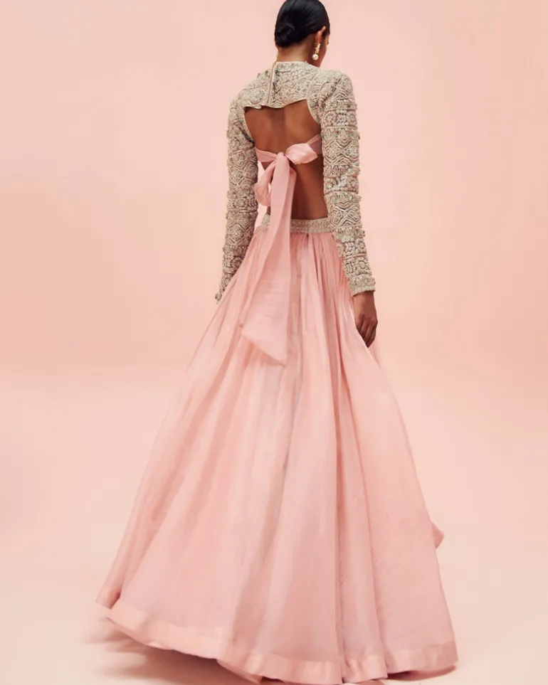 Blush Geometric Lehenga Set
