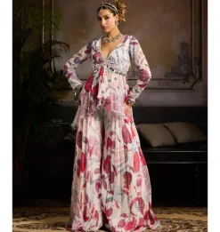 Blush Mirage Peplum Kurti Set