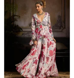 Blush Mirage Peplum Kurti Set