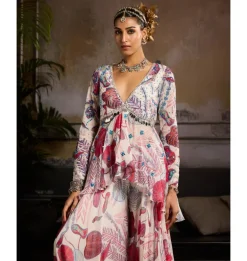 Blush Mirage Peplum Kurti Set