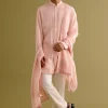 Blush Pink Front-Open Dori Embroidered Kurta Set