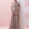Blush Pink Scalloped Jacket With Grid Work Sharara Set