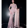 Blush Pink Sequins Cutdana Sari Set