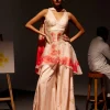 Blush Pink Silk Organza Hand-Painted Embroidered Sharara Set