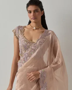 Blush Zari Sari Set