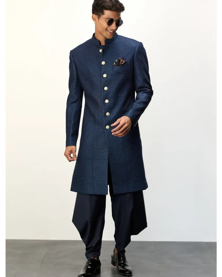 Botanical Blue Printed Kurta Set