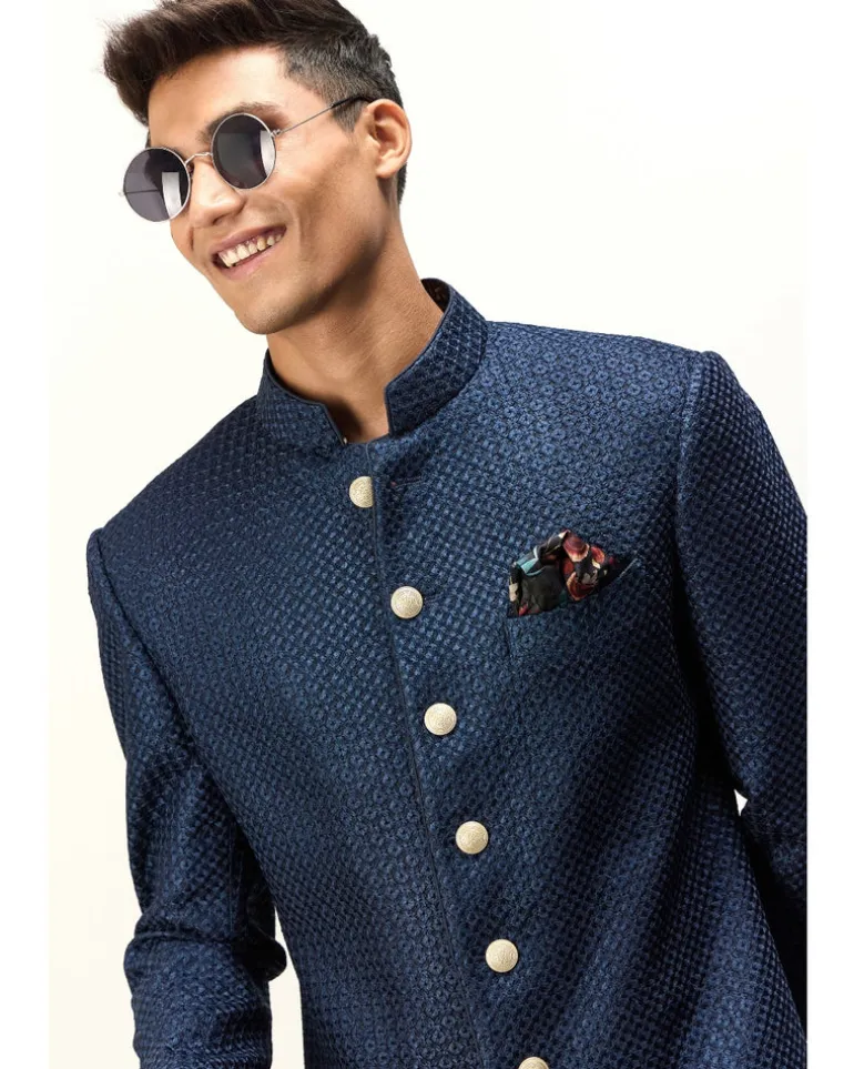 Botanical Blue Printed Kurta Set