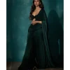 Bottle Green Sharara Drape Set
