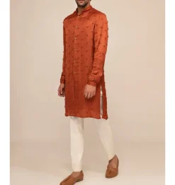 Braille Knotted Kurta Set