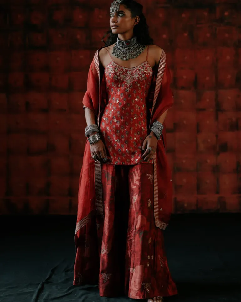 Brick Red Tunic Set