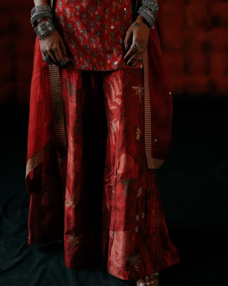 Brick Red Tunic Set