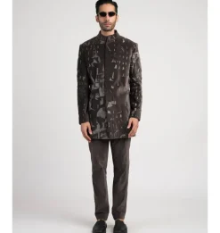 Brics Velvet Bandhgala