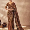 Brown Madakal Tissue Sari Set