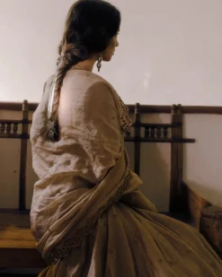 Brown Organdy Anarkali