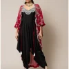 Burgundy & Black Gather Kite & Jumpsuit Set