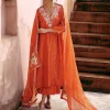 Burnt Orange Kaftan Kurta Set