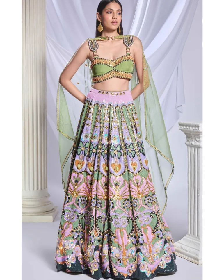 Celtic Hearts Lehenga Set