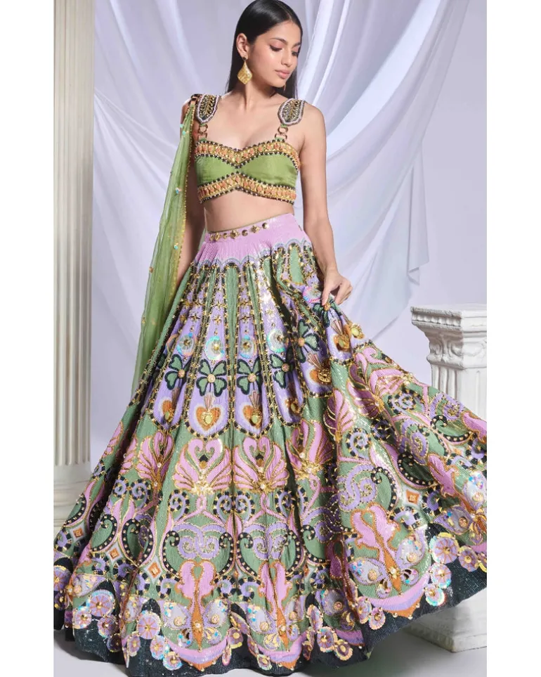 Celtic Hearts Lehenga Set