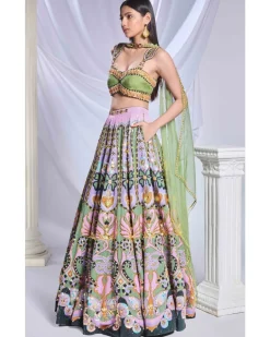Celtic Hearts Lehenga Set