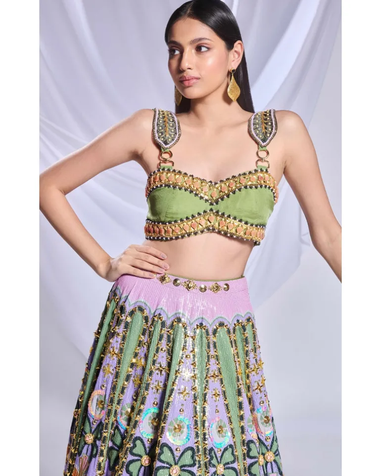 Celtic Hearts Lehenga Set