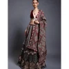 CF Applique Maroon Lehenga Set