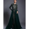 CF Drip Work Emerald Gown