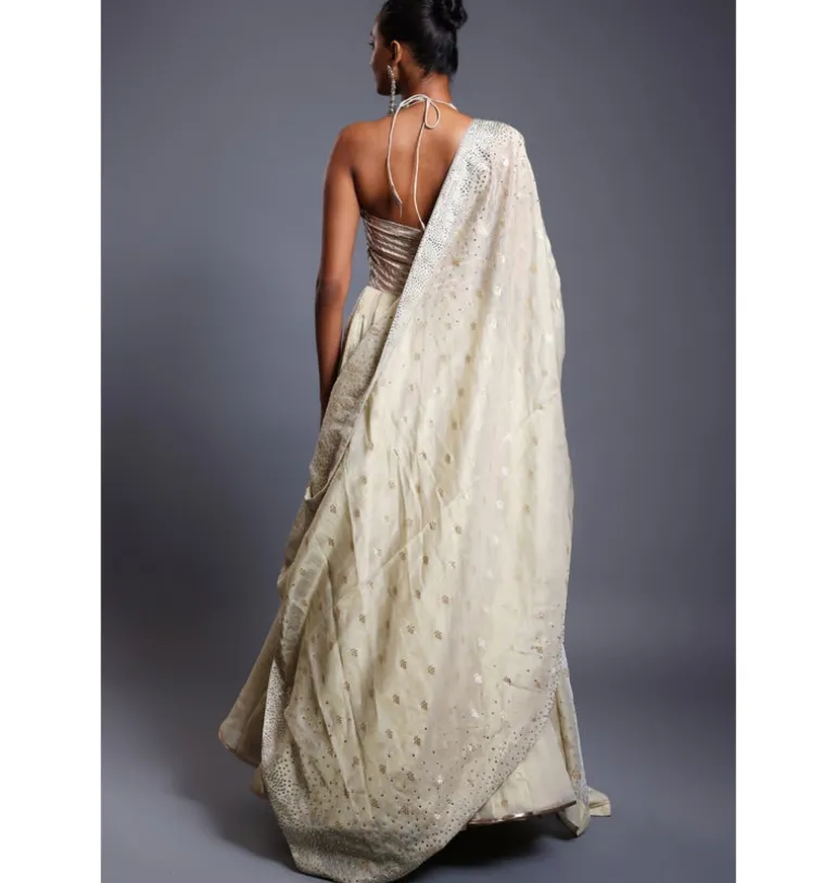 CF Gradient Ivory Anarkali
