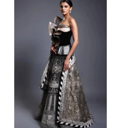 CF Ivory Applique Lehenga Set