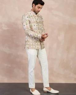 Champagne Bloom Bandhgala Set