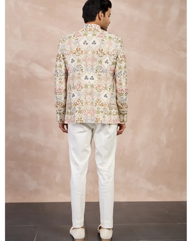 Champagne Bloom Bandhgala Set