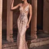 Champagne Gold Embroidered Gown
