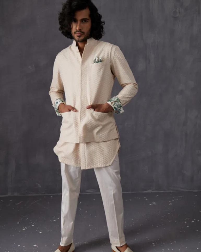 Champagne Ivory Kurta Set