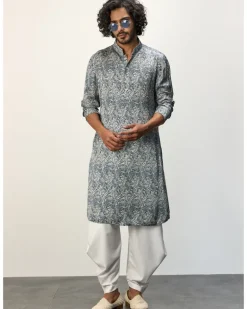 Champagne Jaal Printed Kurta Set