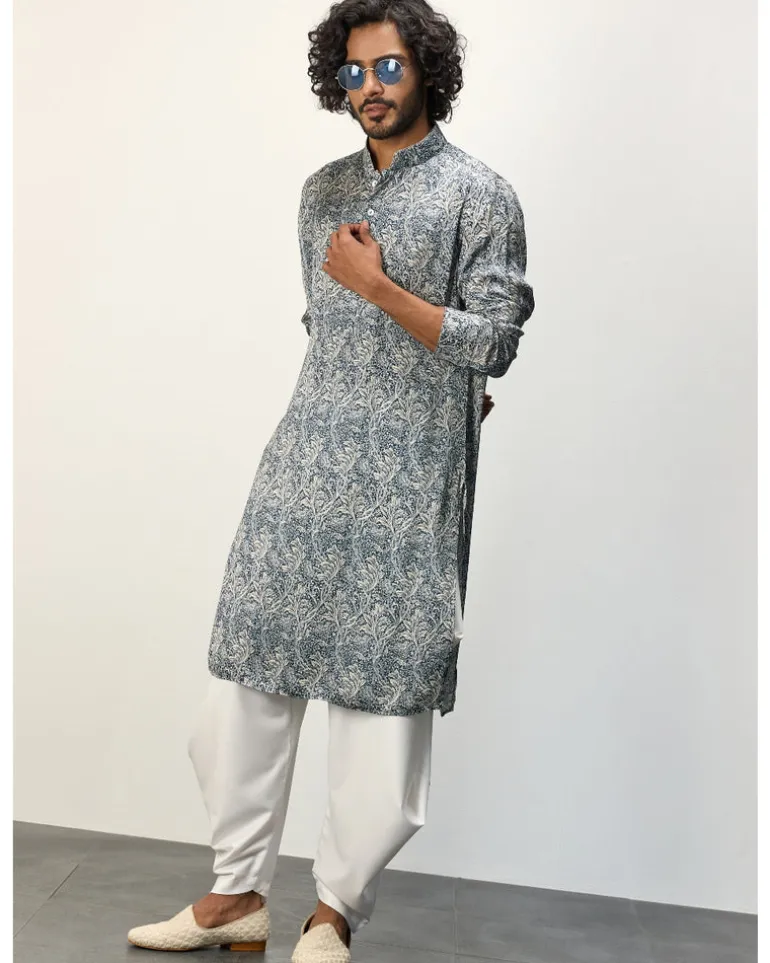 Champagne Jaal Printed Kurta Set