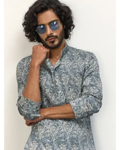 Champagne Jaal Printed Kurta Set