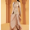 Champagne Pinched Skirt Set