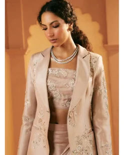Champagne Pinched Skirt Set