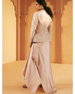 Champagne Pinched Skirt Set