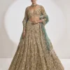 Champagne Zardozi Lehenga Set