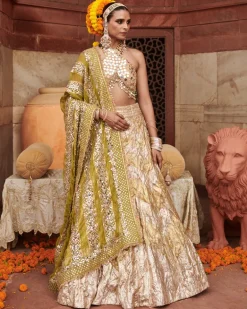 Chandi Sona Chevron Lampi Lehenga Set