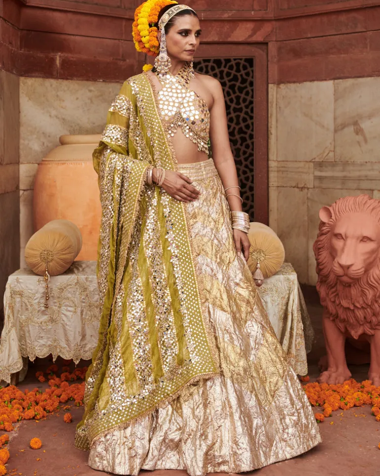 Chandi Sona Chevron Lampi Lehenga Set