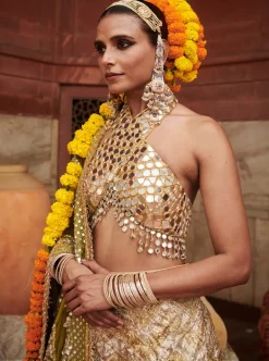 Chandi Sona Chevron Lampi Lehenga Set