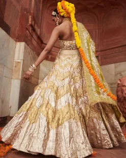 Chandi Sona Chevron Lampi Lehenga Set