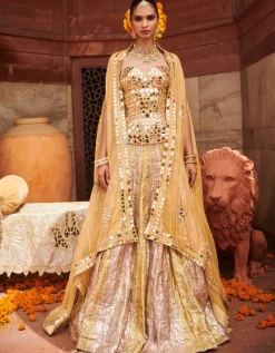 Chandi Sona Sheesh Lampi Lehenga Set