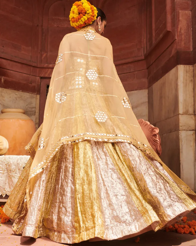 Chandi Sona Sheesh Lampi Lehenga Set