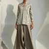 Charcoal Gray Rani Jacket With Loose Pants Set