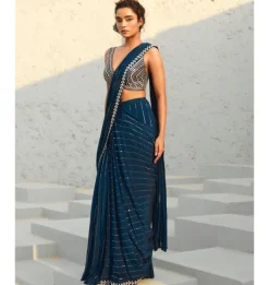 Chayya Pre-Draped Sari Set